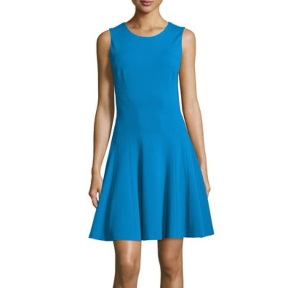 Diane Von Furstenberg Dresses & Skirts - DVF. Citra Sleeveless Fit-and-Flare Dress. Atlantis Blue. Size 6.